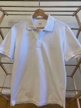 Uniqlo White Polo Shirt